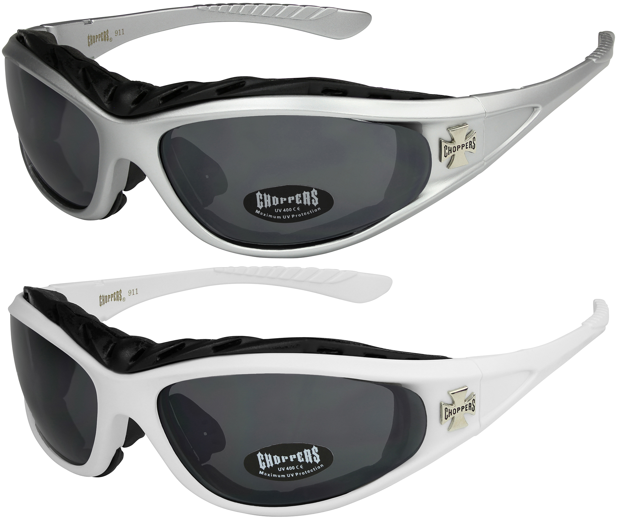 2er Pack West Choppers Locs Fahrrad Brille Sonnenbrille Männer Frauen matt 